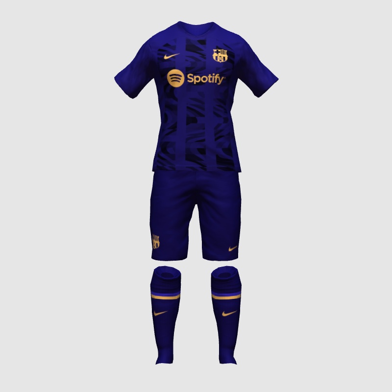 Barcelona Third Kit Fantasy FM Kit Creator Showcase