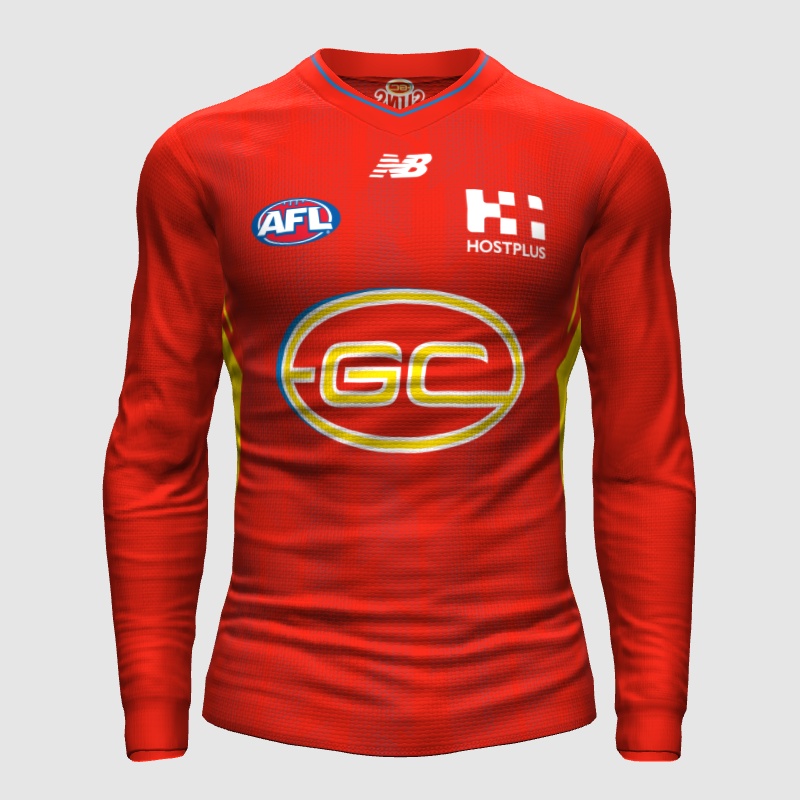 AFL long sleeves 12/18 gold coast suns FIFA 23 Kit Creator Showcase