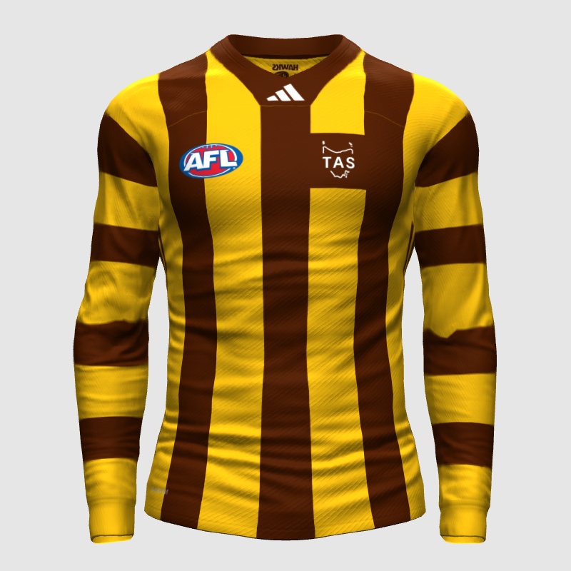 AFL long sleeves 13/18 hawthorn FIFA 23 Kit Creator Showcase
