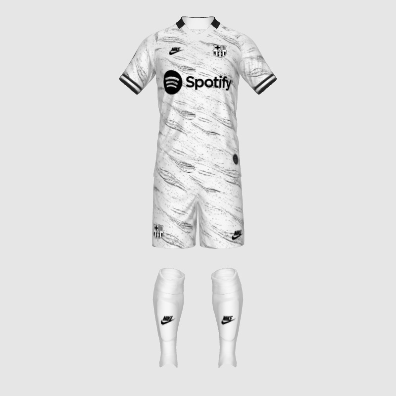 Barcelona Away White kit - FIFA Kit Creator Showcase