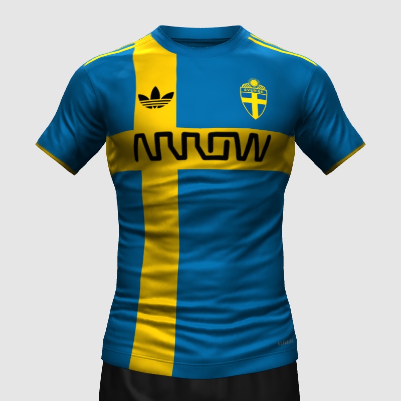 Sweden F1 World Cup - Concept Football Kit - FIFA 23 Kit Creator Showcase