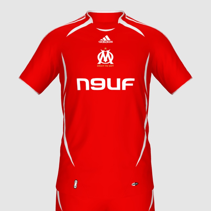 Olympique Marseille Spécial Maillot de foot 2006 - 2007. Sponsored by n9uf Telecom