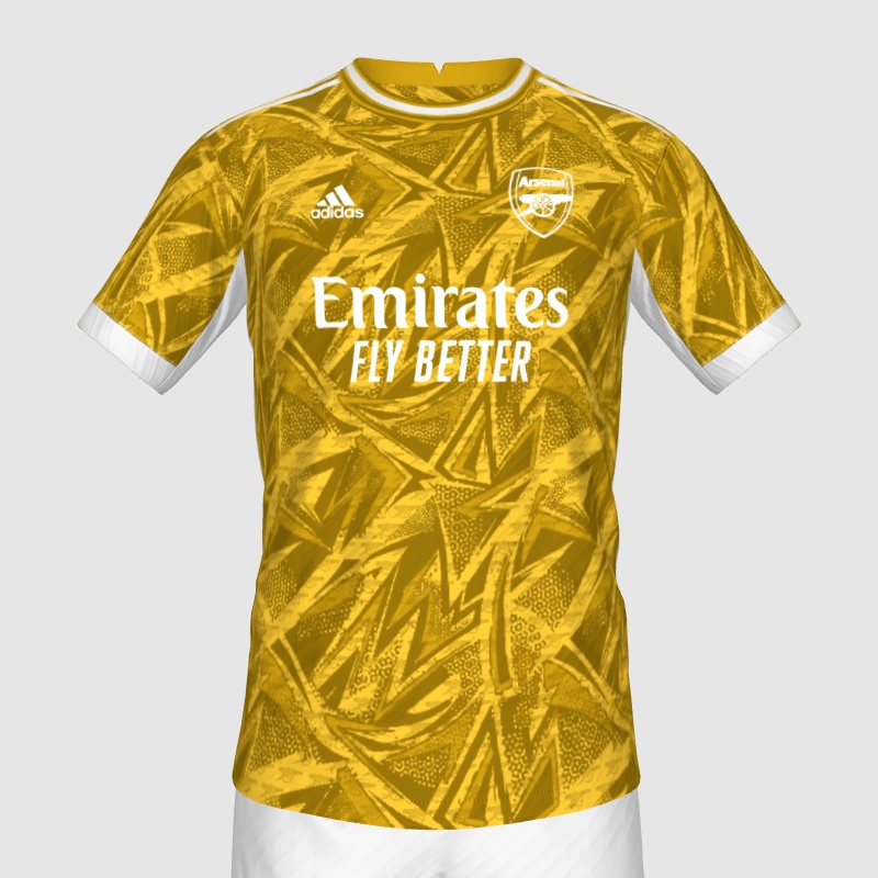 Arsenal Away Kit 23/24 Yellow - FIFA Kit Creator Showcase