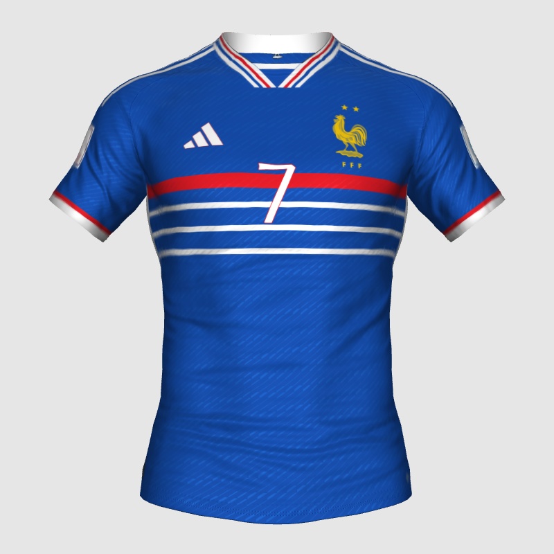 Adidas France 98 home modernized FIFA 23 Kit Creator Showcase