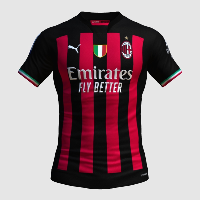 AC Milan 2022/23 Home Kit FIFA 23 Kit Creator Showcase