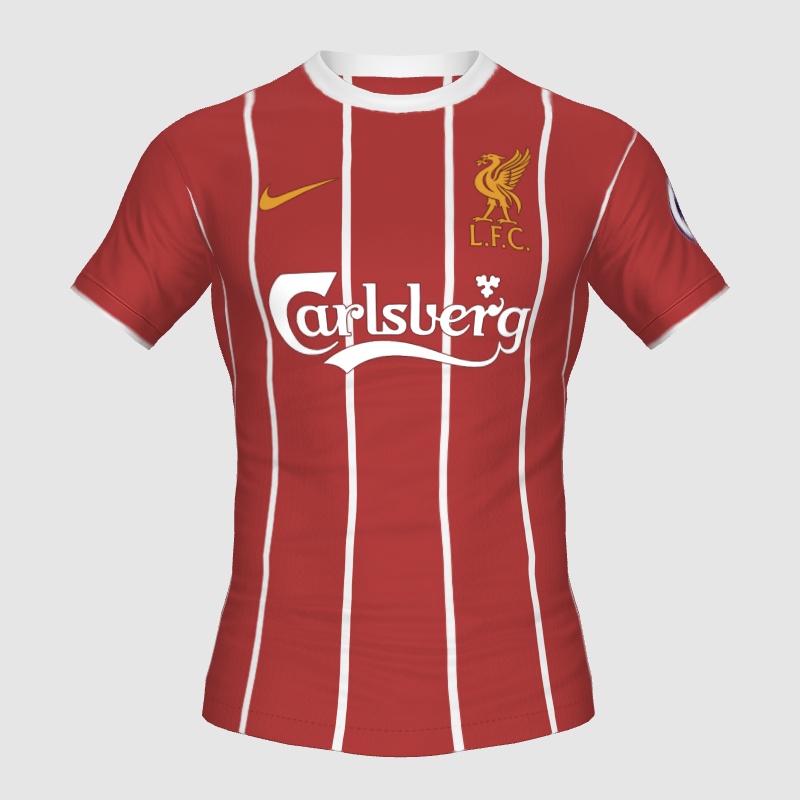 LIverpool shirt with mo Salah the king on back FIFA 23 Kit Creator Showcase