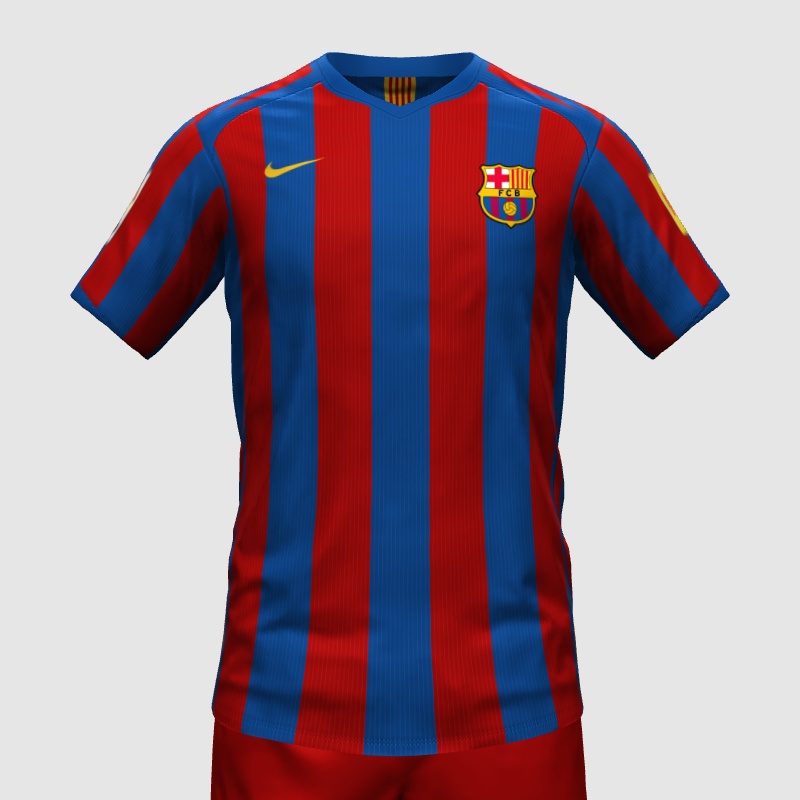 FC Barcelona FCバルセロナ2005-2006 記念セット Barcelona X Nike 2005/2006 - FIFA Kit Creator Showcase