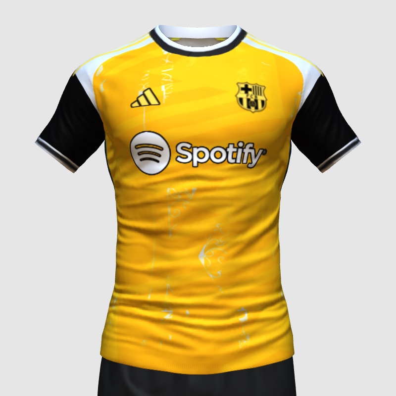 Barcelona Training Kit Yellow FIFA 23 Kit Creator Showcase