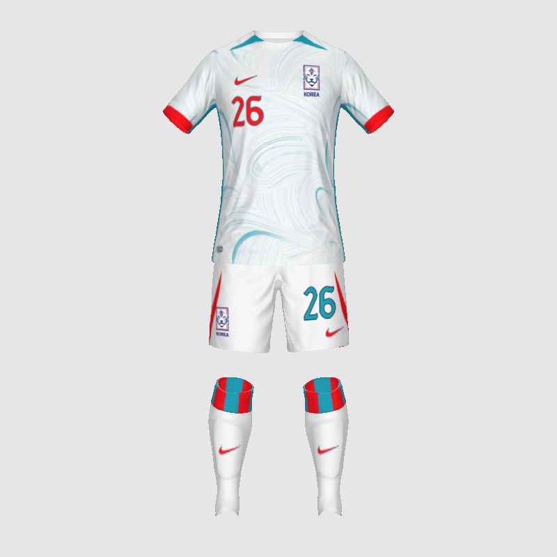 Korean national team away shirt concept FIFA 23 Kit Creator Showcase