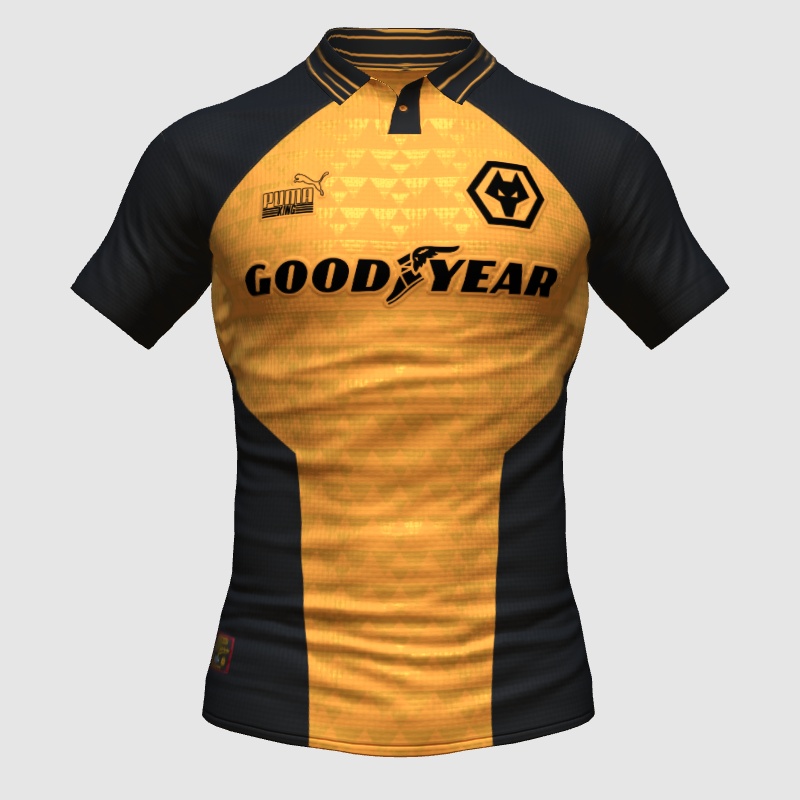Wolves Kit 90s 90s inspired Wolves Home - FIFA Kit Creator Showcase