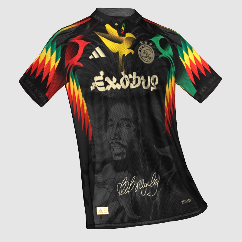FKCWC Adidas Ajax Third - Bob Marley tribute - FIFA Kit Creator Showcase