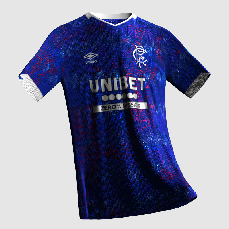 MAILLOT DE FOOTBALL DOMICILE GLASGOW RANGERS 2007 2008 UMBRO taille XL