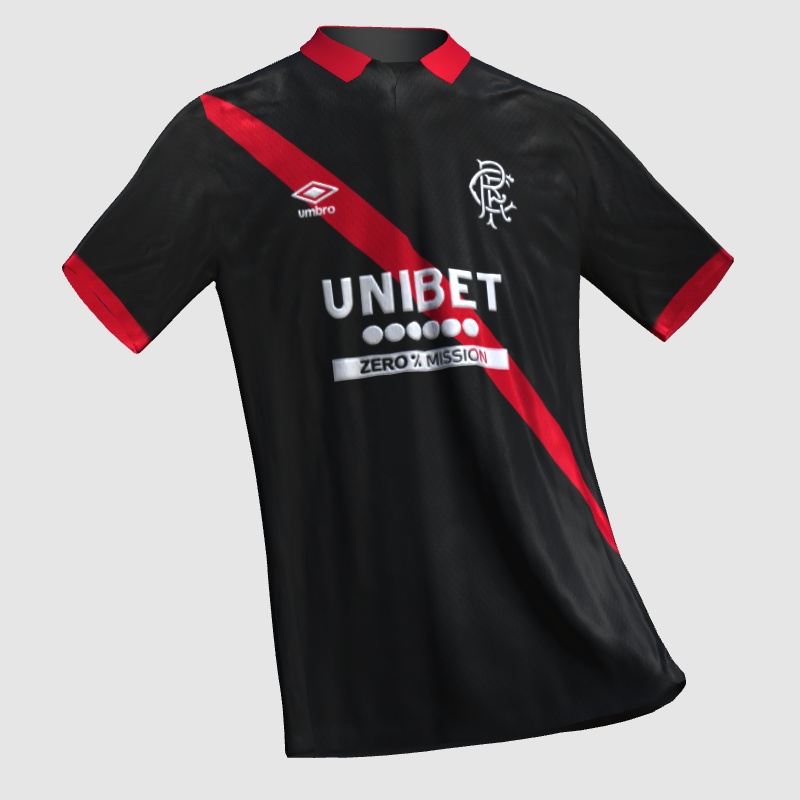 Blue Flame Away Shirt Rangers Fc T Shirts Rangers 25/26 Away Kit