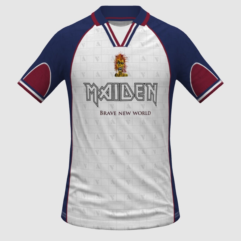 Iron Maiden West Ham Away Shirt Football Maillot West Ham Iron