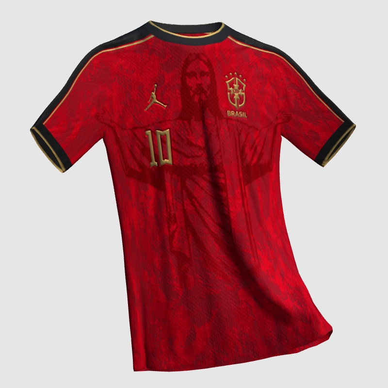 Brazil X Jordan Red Kit 